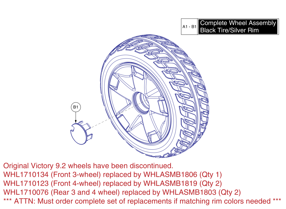3 & 4 Rear Wheel Assy, Victory 9.2 parts diagram