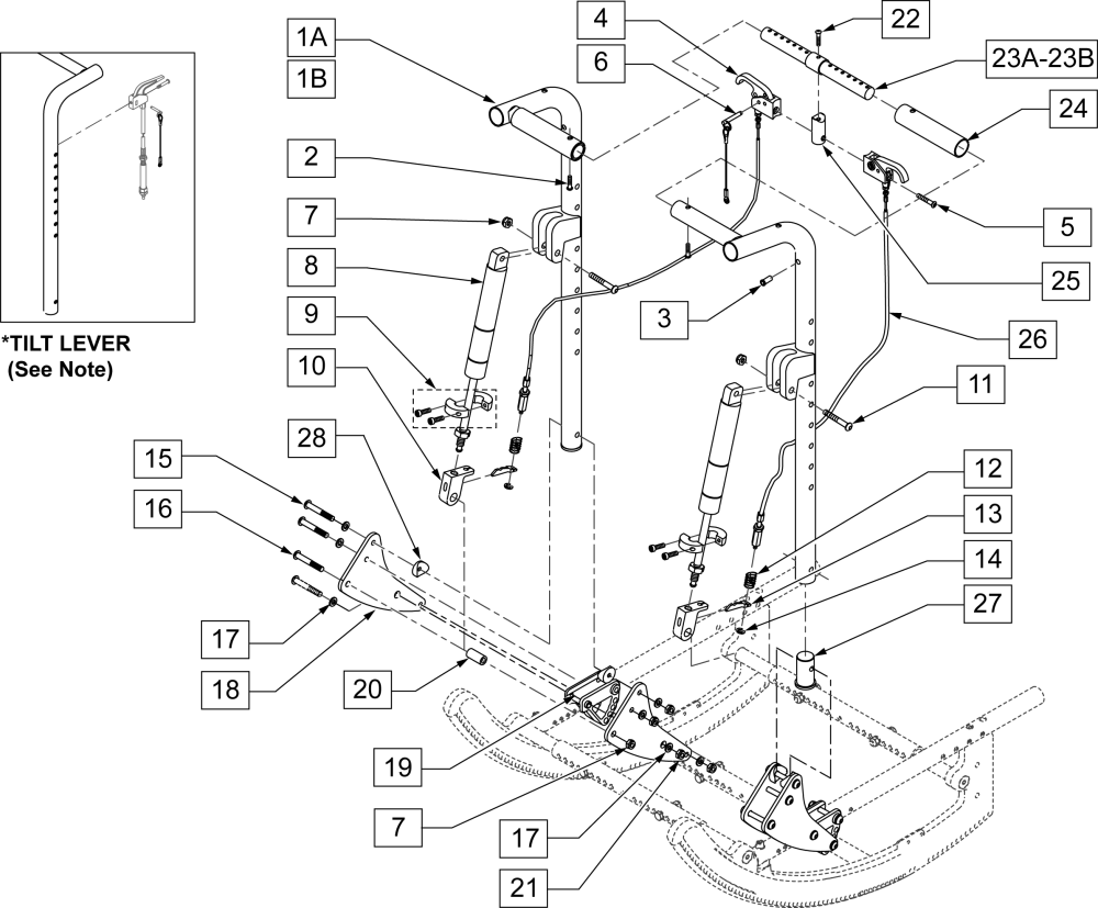 RECLINING BACKREST (S/N Prefix CGT)
