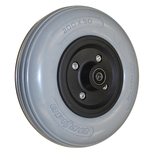 8 x 2 in. Black Wheelchair Caster Wheel, Polyurethane Tire, 5/16