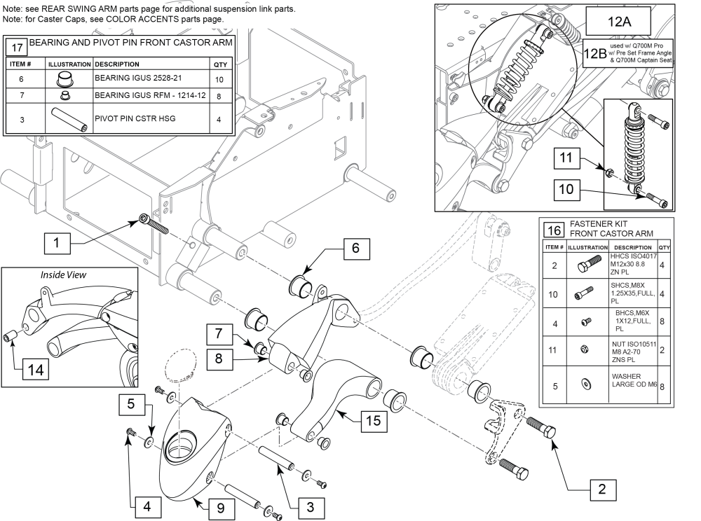 Front Swing Arm After 7/15/22 parts diagram