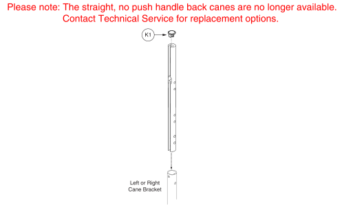 Back Cane Extrusion - Straight, 14