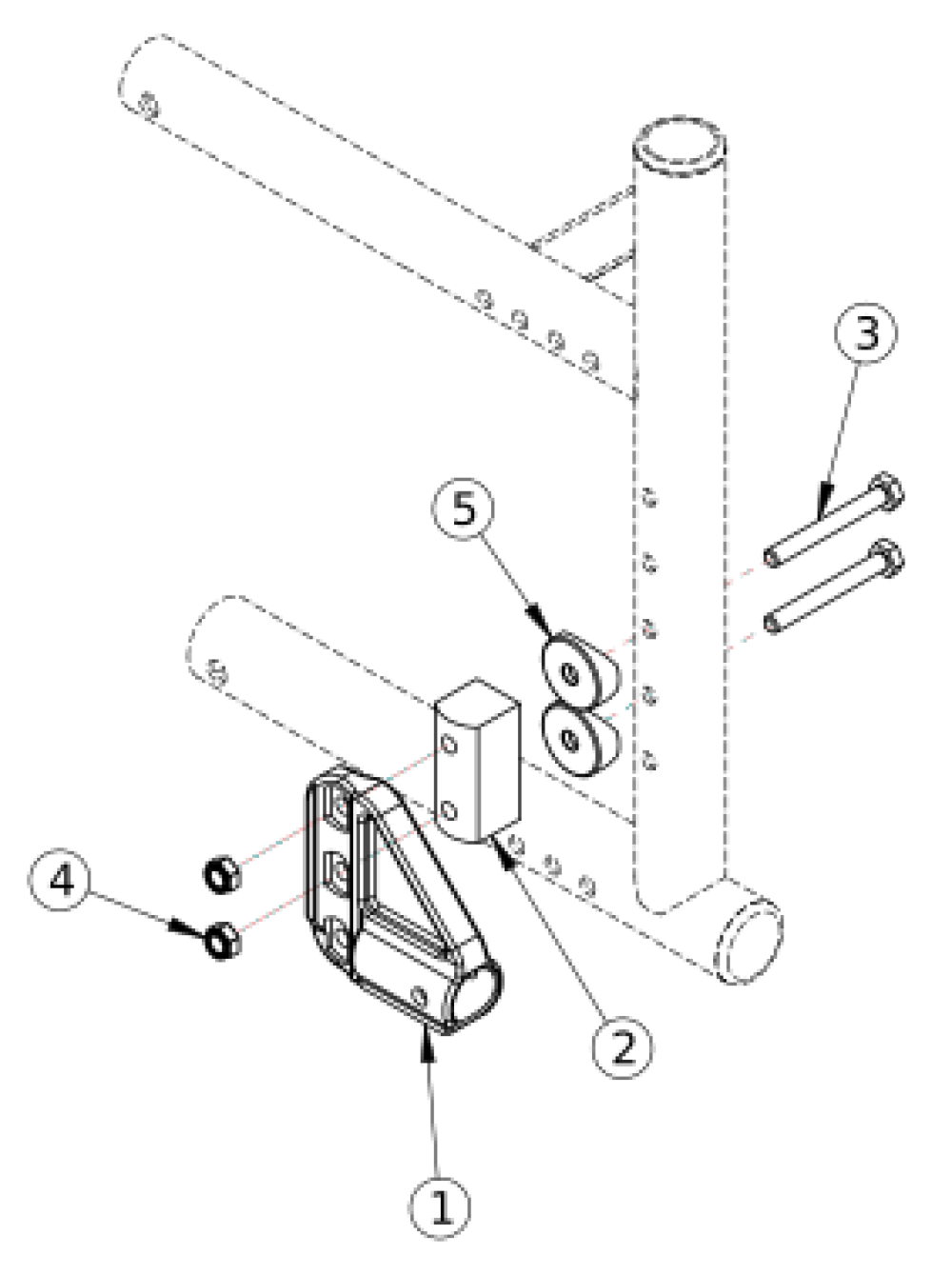 Catalyst 4 Anti-tip Receiver parts diagram