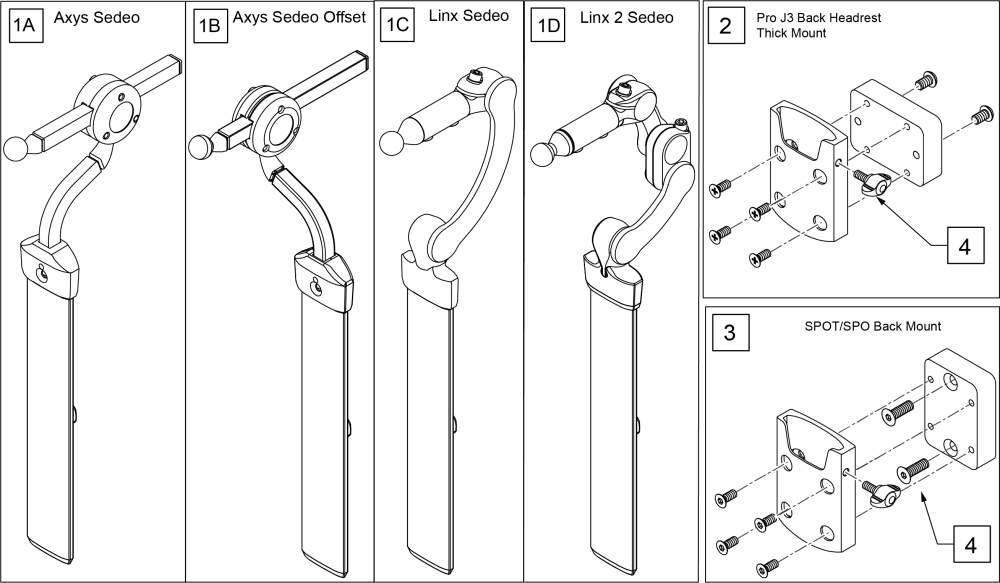 Headrests Mounts parts diagram