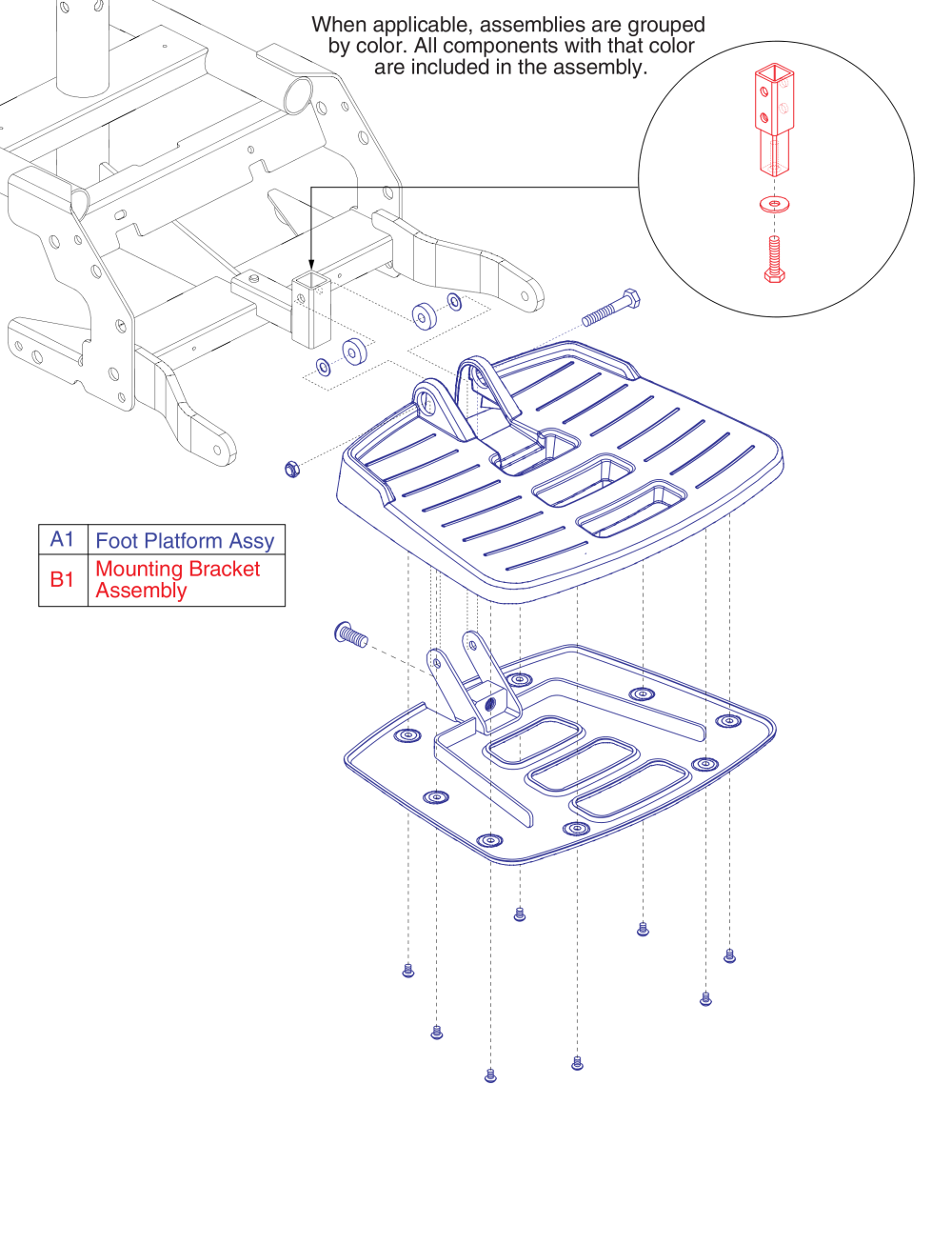 Footplate Assy - For S/n's Begining W/ Jb1 Or Jb3 parts diagram