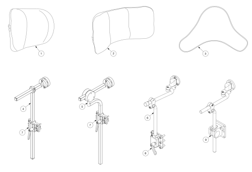 Axiom For Kids Headrest parts diagram
