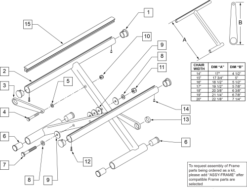Q2 Cross Tube Assm 14-20 parts diagram