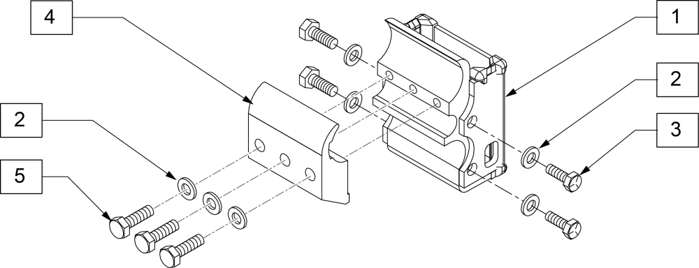 Single Post Armrest Receiver Discontinued parts diagram