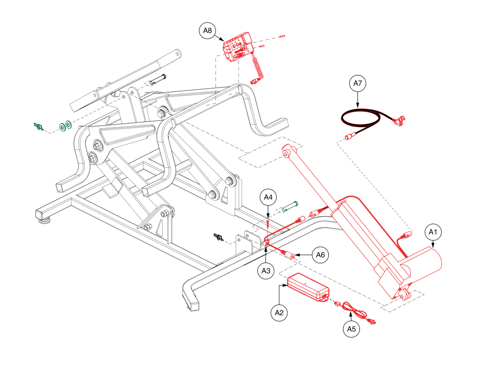 Lc106hm, Single Motor With Heat And Massage parts diagram