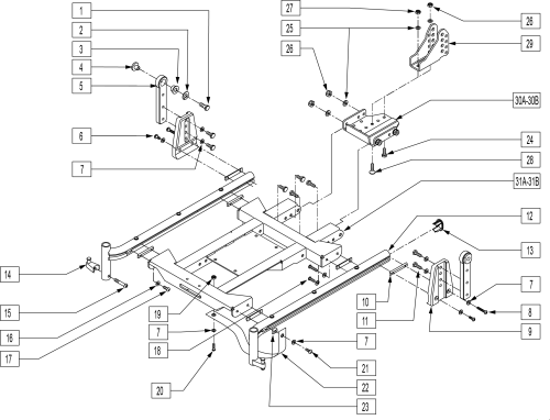 Seat Frame - Tilt & Recline parts diagram