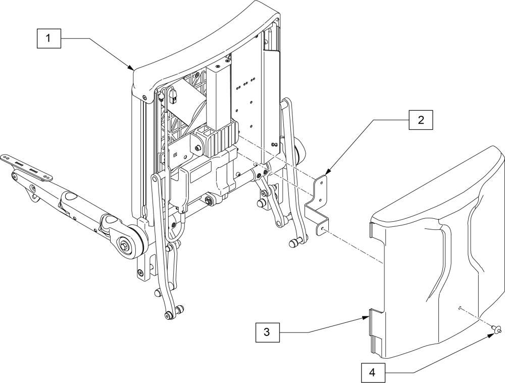 Sedeo Pro Advanced Backrest Anti-sheer parts diagram