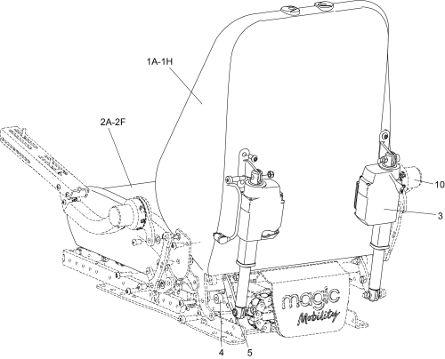 Mps Pwr Rec Mps Seat Flexi Arms parts diagram