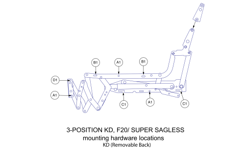 3 Position Scissor Mounting Hardware (ss), Hdwasmb1200 parts diagram