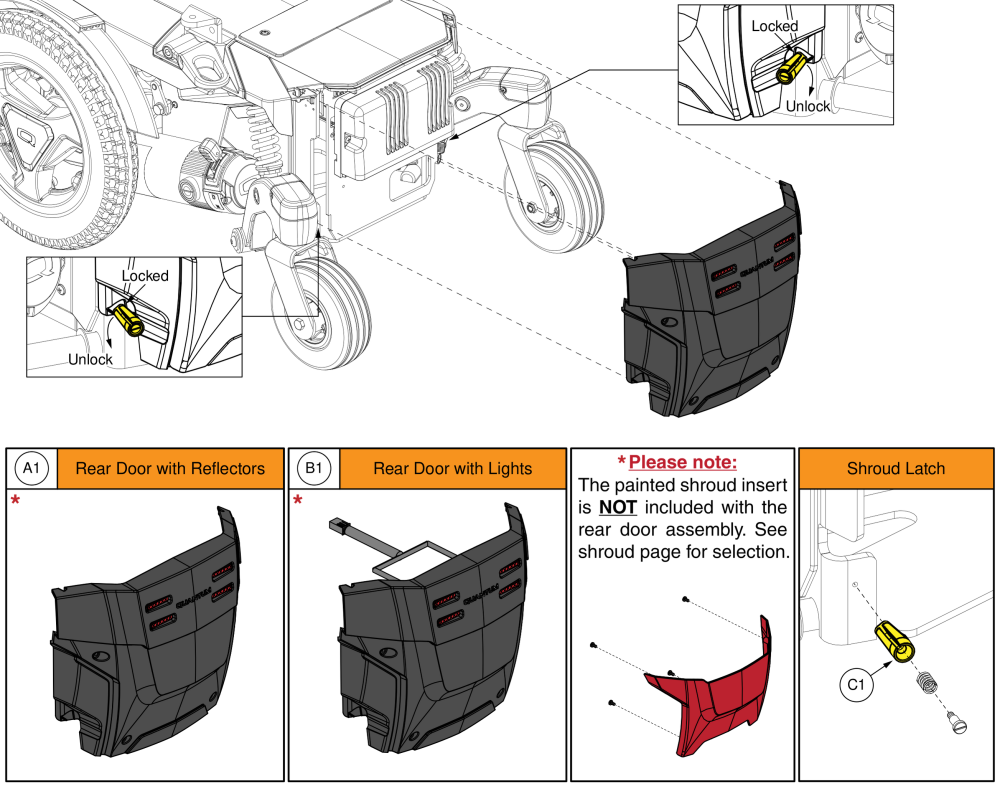 Rear Door Shroud, Q6 Edge 3 Stretto parts diagram