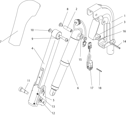 Sa Power Elevating Legrest X8, V6, 360 parts diagram