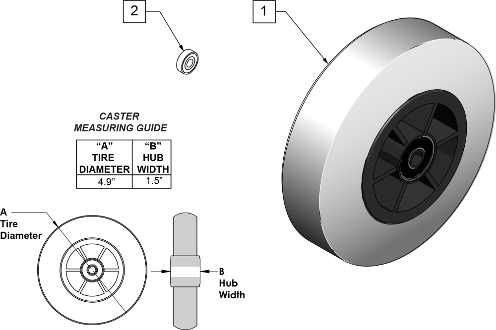 Soft Roll Casters parts diagram