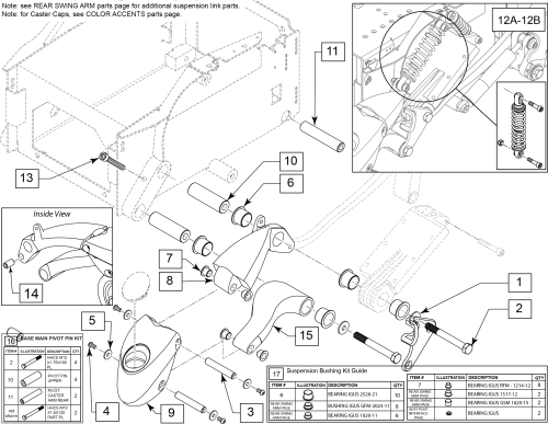 Front Swing Arm Prior To 7/15/22 parts diagram