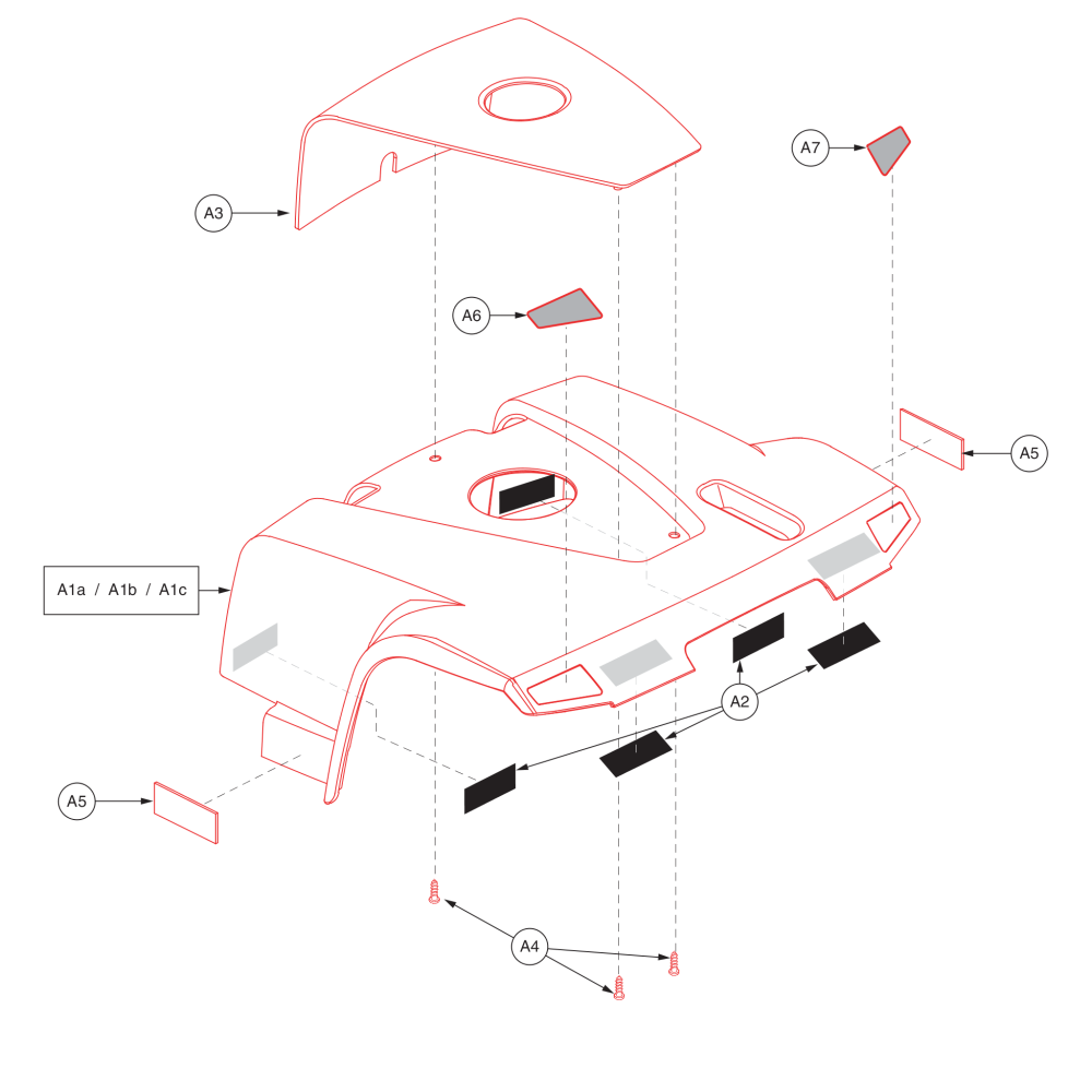 Celebrity Xl Rear Shroud Assy parts diagram