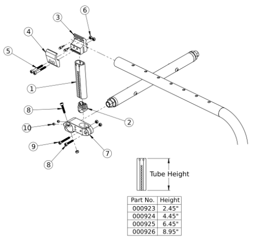 Clik Camber Mount Towers parts diagram
