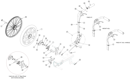 Focus Cr Drum Brake (non-hand Tilt) parts diagram