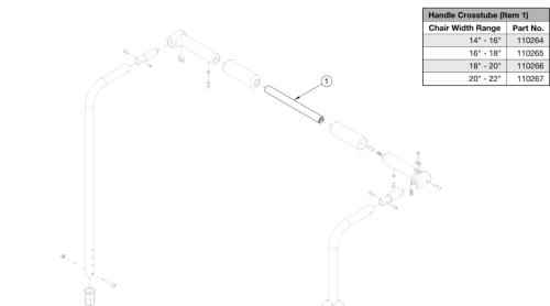 Catalyst Backrest - Straight Push Handle With Rigidizer Bar Growth parts diagram