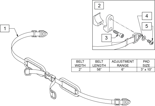 Dual Pull Side Squeeze Positioning Belt parts diagram