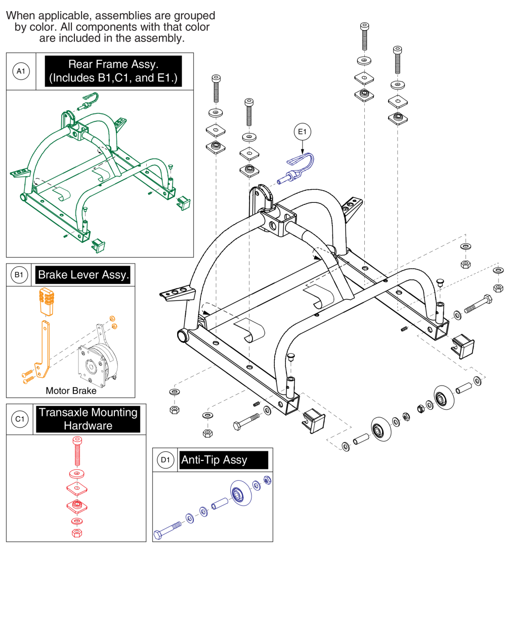 Rear Frame parts diagram