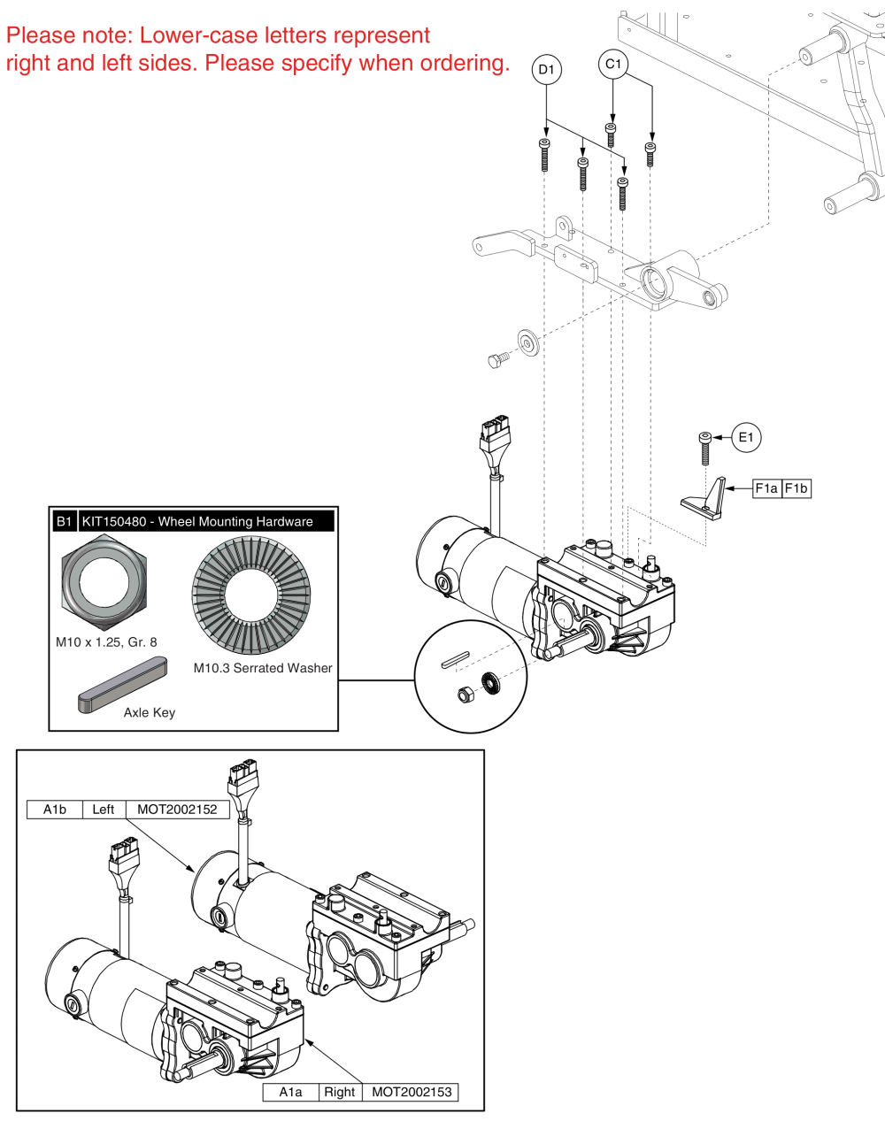 Linx Drive Motor Assy parts diagram