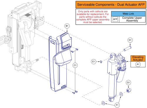 Serviceable Components, Dual Actuator Afp, Tru Balance® 4 parts diagram