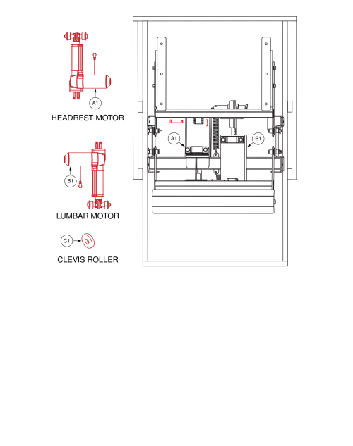 Headrest & Lumbar Motors parts diagram