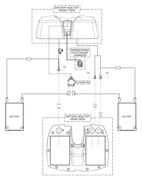 Electrical System Diagram, Battery Box, Go-chair / Z-chair parts diagram