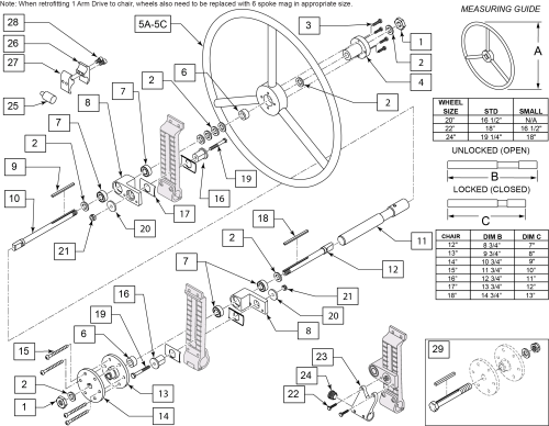 One Arm Drive X'cape parts diagram