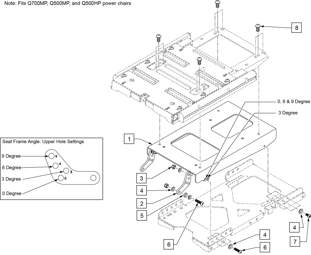 Power Chair Filler Module parts diagram