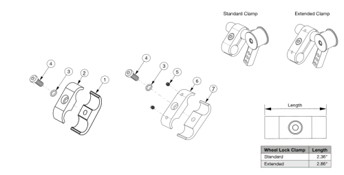 Ethos Wheel Lock Clamps parts diagram