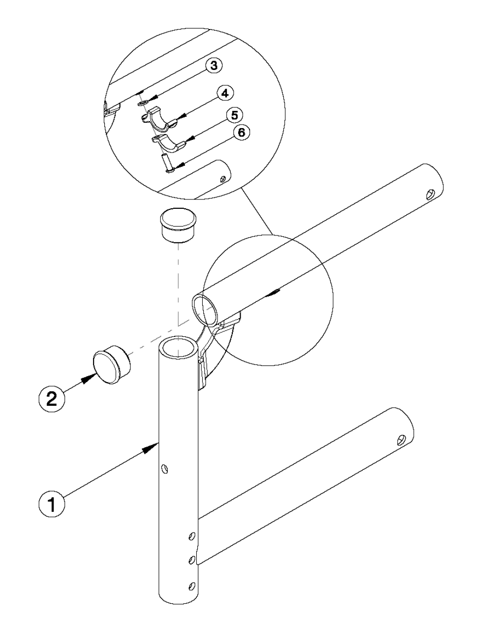 Catalyst 5ti Heavy Duty Swing Away Front Frame parts diagram