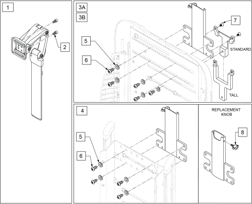 Ergo Multi Position Headrest Mount parts diagram