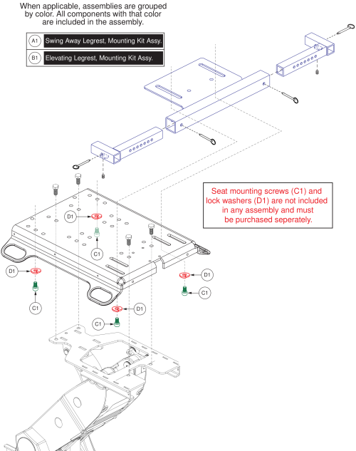 Foot Riggings Mount Assembly parts diagram
