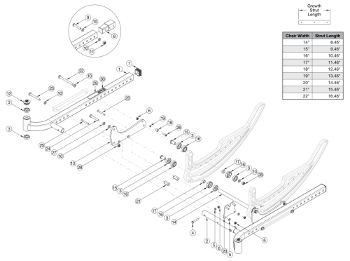 Cr45 Base Frame parts diagram