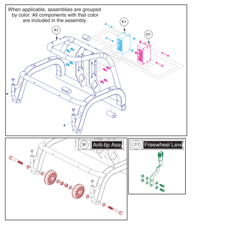 Rear Frame Assy parts diagram