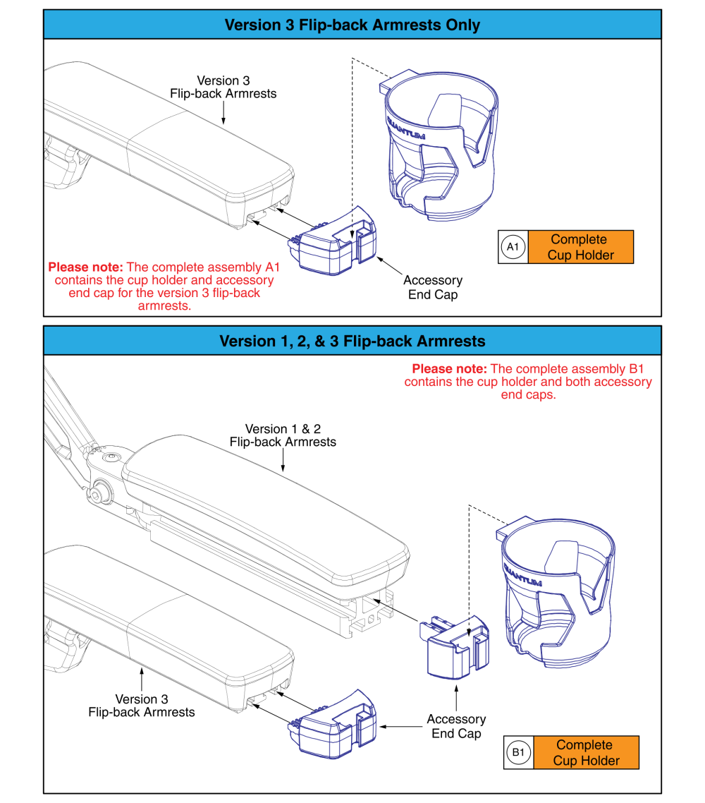 Cup Holder, Tb3 Arm parts diagram