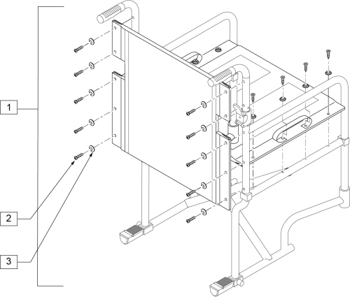Folding Transport Upholstery (steel/aluminum) parts diagram