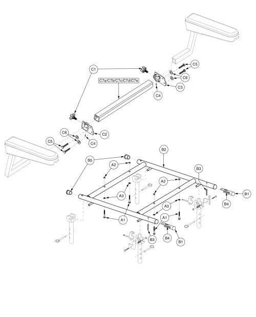 H - Frames - Pinchless Hinge, Solid Seat Pan - 16w-24w parts diagram