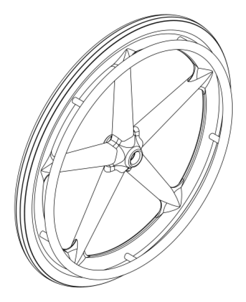 (discontinued) Catalyst E Mag Wheel / Tire / Handrim Kits parts diagram