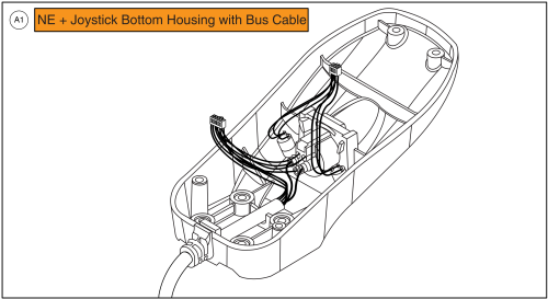 Ne + Joystick Bottom Housing W/bus Cable parts diagram