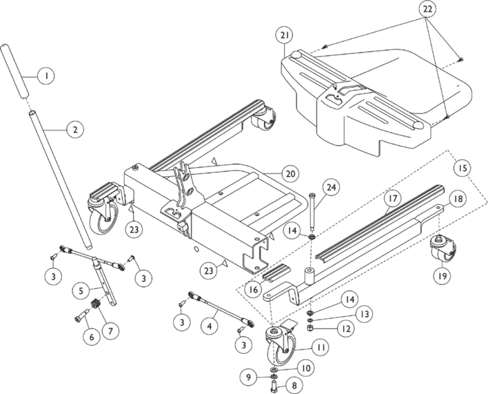 Base Assembly (before 7/2/10) parts diagram