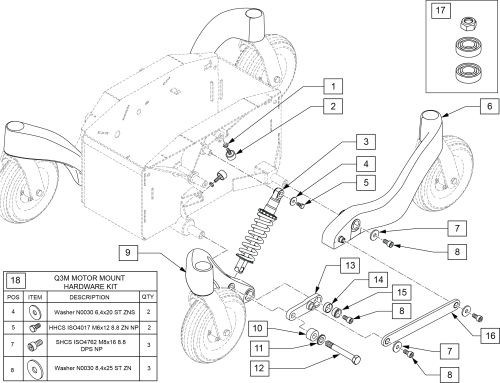 Q300m- Suspension parts diagram