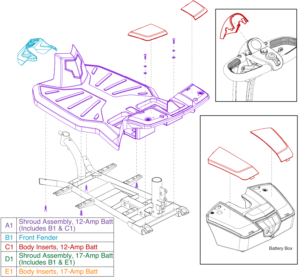 Body Shroud, 3-wheel, Go-go Lx parts diagram