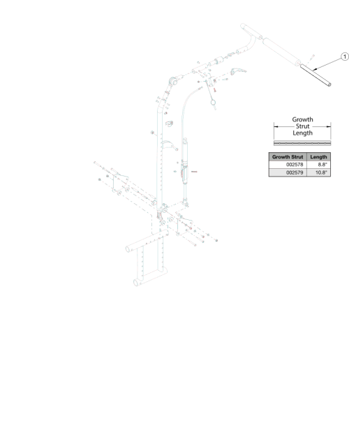 Catalyst Reclining Backrest Growth parts diagram