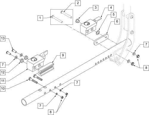 Dual Post Armrest Receiver -flip Back parts diagram