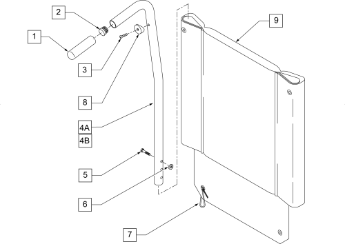 Push Handle Backrest & Uph Ultra Hemi parts diagram