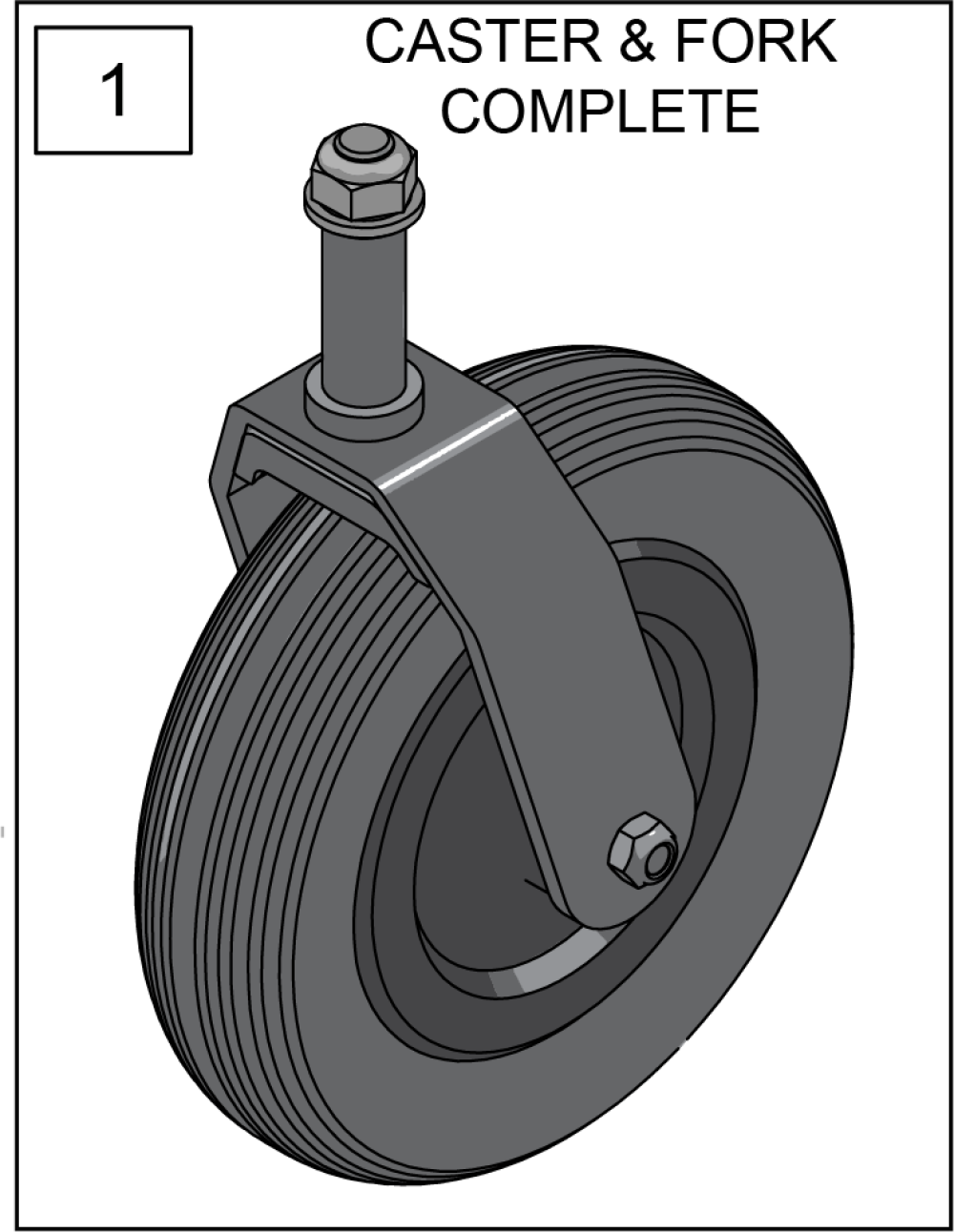 Casters & Forks Q300m parts diagram